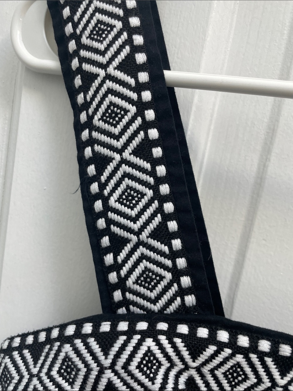 Kaktus Black & White Floral Midi Dress with Geometric Straps - Picture 2 of 7